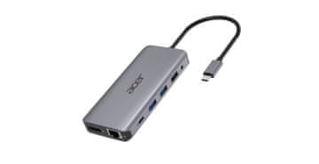 Acer Acer 12v1 Type-C hub, 100W, srebrn