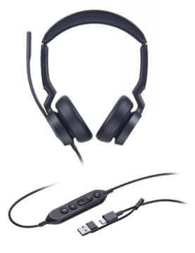 YEALINK Yealink UH46 Dual UC USB-C/A slušalke, črna
