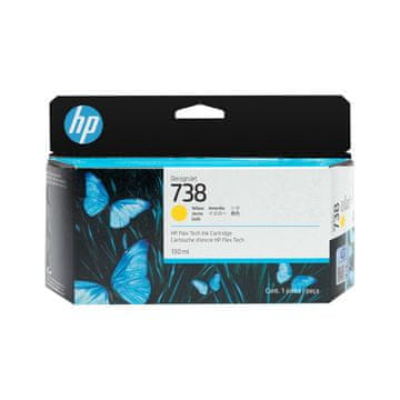 HP 738 kartuša s črnilom, rumena, 130 ml