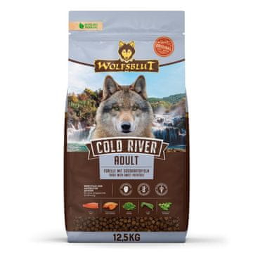 slomart WOLFSBLUT Cold River Trout pasja hrana 12,5 kg, brez žitaric