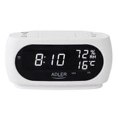 Adler Adler AD 1186W digitalna budilka, črna/bela