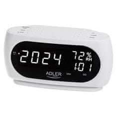 Adler Adler AD 1186W digitalna budilka, črna/bela