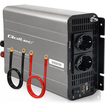 Qoltec Qoltec MS Wave pretvornik napetosti 12V na 230V, 2500/5000W, USB
