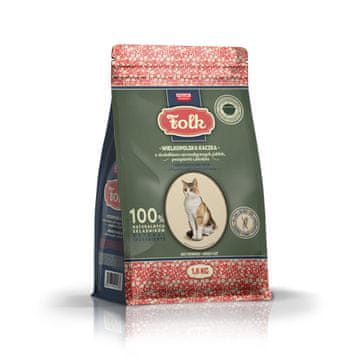 Folk FOLK Pielgrzym Polsko Duck hrana za mačke s jabolki, prepelico in sledom - 1,6kg