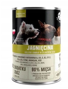 PET PET REPUBLIC Adult Medium & Small Jagnjetina - mokra hrana za pse - 400g