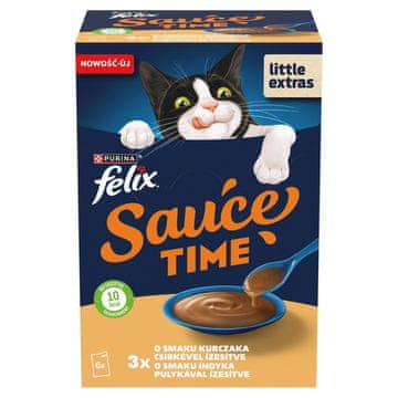 Purina PURINA Felix Sauce Time - mokra hrana za mačke, Mešani okusi, 6x40g