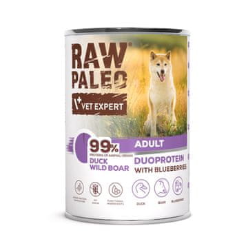 VetExpert VETEXPERT Raw Paleo Duoprotein Piščanec & Prašič Mokra Hrana za Pse - 400g