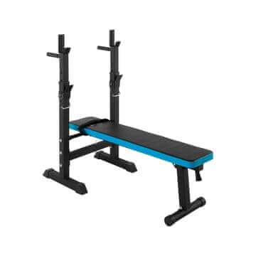 Rebel REBEL ACTIVE nastavljiva ravna klop za trening s stojali, 200 kg