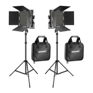 Neewer Studični komplet Neewer 660 Bi Color LED, dve svetilki 40 W 3200–5600 K + stativi + vrata