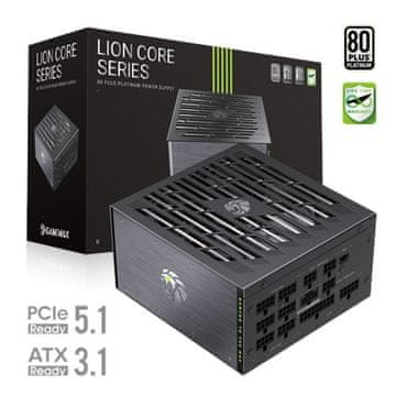 slomart Gamemax LION CORE 1200P napajalnik 1200W Platinum, popolnoma modularen
