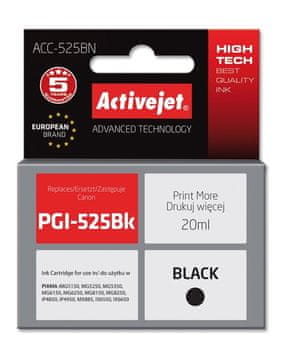 ActiveJet Activejet kartuša ACC-525BN (nadomestilo Canon PGI-525PGBK), črna, 20 ml