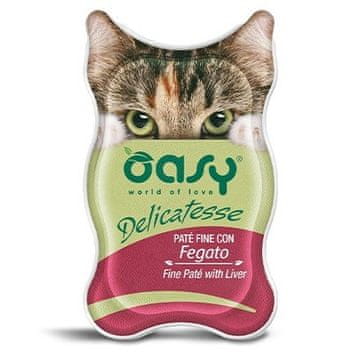 Oasy OASY Delicatesse Fine pašteta z jetri - mokra hrana za mačke, 85g