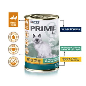 PRIME PUPIL Prime Rich in chicken and duck - mokra hrana za mačke, 400g