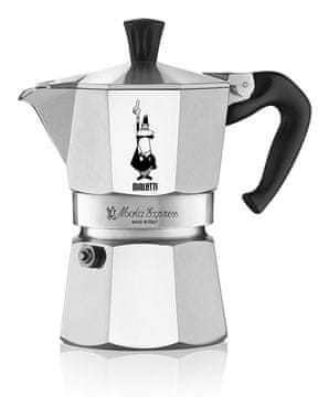 BLT Bialetti Moka Express kavni avtomat 0.2 L, Aluminij, Črna