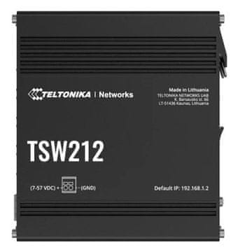 Teltonika Teltonika TSW212 omrežni stikalo L2 Gigabit Ethernet 10/100/1000 Mbps, črna