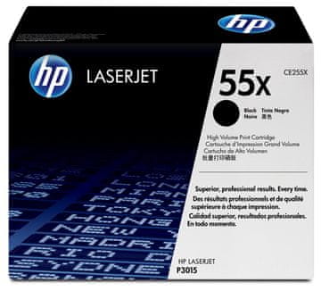 HP 55X toner, črn, visoki izkoristek (12500 strani)