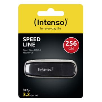 Čištín Intenso Speed Line USB ključek 256 GB USB-A 3.2 Gen 1 Črn