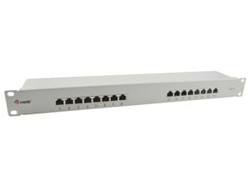 Equip Equip 16-portni Cat.6 zaščiten patch panel, svetlo siv