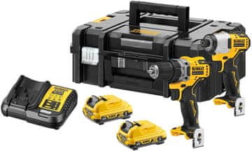 slomart DEWALT 12V XR set aku. orodja: vrtalnik, udarni vijačnik, 2x 3Ah bateriji, TSTAK II kovček