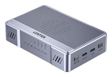 Unitek RAID 2xM.2 NVMe/SATA 20Gbps ohišje za SSD s kloniranjem sivo