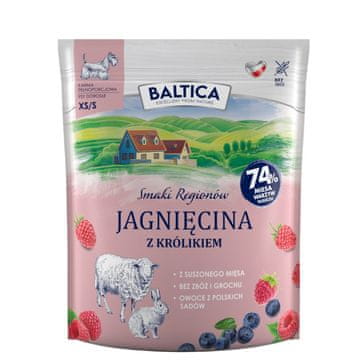 slomart BALTICA Smaki regionów Lamb with Rabbit - suha hrana za majhne pasme psov, 1kg