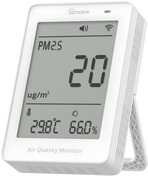 slomart Sonoff AirGuard SAWF-07P merilnik kakovosti zraka, WiFi, LCD, PM2.5