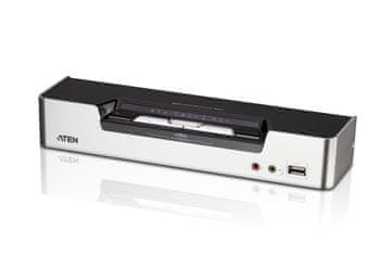 ATE ATEN CS1742 KVM stikalo DVI Dual-View, 2-Port, USB 2.0, srebrna/črna