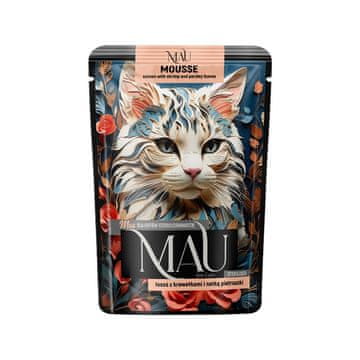 dnt DNT MAU Mousse Sterilised Losos z rakci in peteršiljem, Mokra hrana za mačke, 85 g