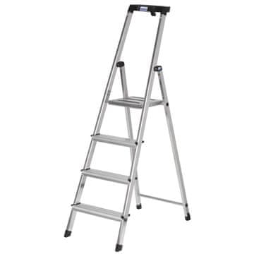slomart KRAUSE SAFETY prostostoječe stopnice 4 stopnice, aluminij