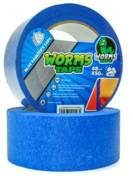 shumee Slikarski trak Worms, moder, 48 mm x 50 m