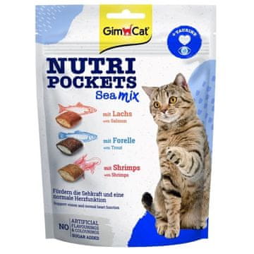GMC GIMCAT Nutri Pockets Pasja poslastica, Morska mešanica – 150g