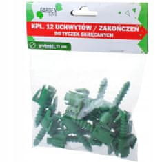 GARDEN LINE Gardenline komplet 12 držal/koncev za 11 mm palice JAW3373