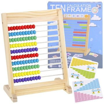 Nobo Kids Leseni matematični izobraževalni abakus za učenje štetja števil za otroke