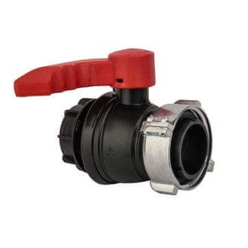 Bradas IBC krogelni ventil GW S75x6 z iztokom GZ S60x6 HD-PE Bradas 6355