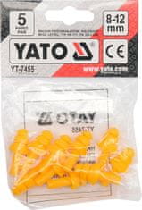 YATO Ušesni čepki, silikonski, SNR 22 dB, 5 parov. YT-7455 yato
