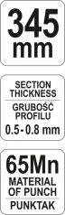 YATO YT-5131 klešče za povezovanje profilov 345 mm