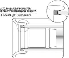 YATO Kalibrator z odstranjevalcem robov za PEX-AL-PEX cevi 16/20/25 mm YT-22373 yato