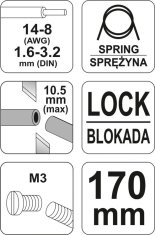 YATO YT-19691 KLEŠČE ZA REZANJE ŽIC IN ODSTRANITEV IZOLACIJE
