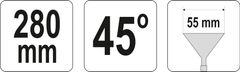 YATO Klešče za krivljenje pločevine - upognjene 45°, 280 mm / YT-5416 /