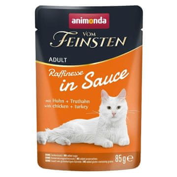 Animonda Animonda Vom Feinsten Raffinesse v omaki, piščanec z puranom - mokra hrana za mačke - 85g