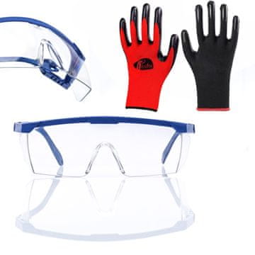 Rosfix Rosfix Očala proti drobljenju, prozorna + Rosfix Delovne rokavice Rosfix L / S.10 - 1 par