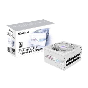 Gigabyte GIGABYTE AORUS ELITE P1000W ICE napajalnik, 1000W, 80 PLUS Platinum, bela