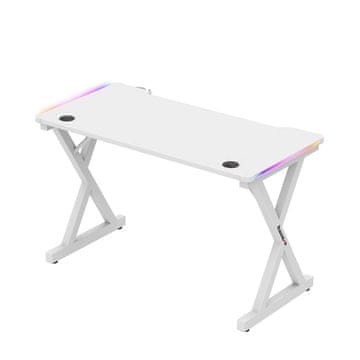 Huzaro Hero 2.3 RGB Gaming Desk, bela, pravokotni
