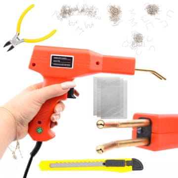 Rosfix Rosfix plastični spenjalnik v etuiju + 200 sponk + Rosfix komplet 3 mrežic 20x15cm za varjenje plastike