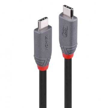 slomart Lindy 36957 USB 4 kabel, 1.5 m, siv