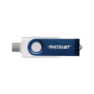 Patriot USB ključek Patriot Memory 64 GB Xporter X550 Dual USB-A/C (PS64GX550AAD), bela/modra