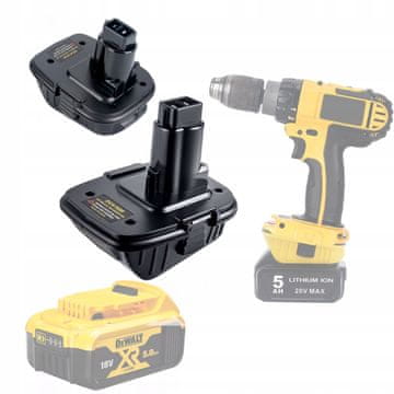 Rosfix Dewalt DC9096 adapter za Dewalt baterijo (DCA1820) črne barve