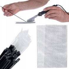 Rosfix Spajkalnik za glajenje plastike s kompletom plastike in mrežic + spenjalnik v kovčku 200 sponk + 800 sponk + komplet Prowelder Mini komplet spajkalnikov