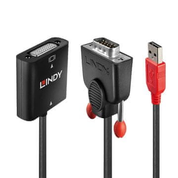 Lindy Lindy VGA v DVI-D pretvornik, 1080p, USB napajanje