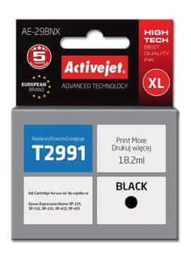 ActiveJet Brezžični brizgalni kartušo Activejet AE-29BNX za Epson (črna, 18 ml)